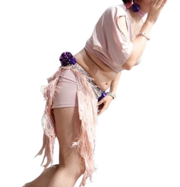 ベリーダンスドラムソロ V ネックダンス服サルササンバ衣装プラス