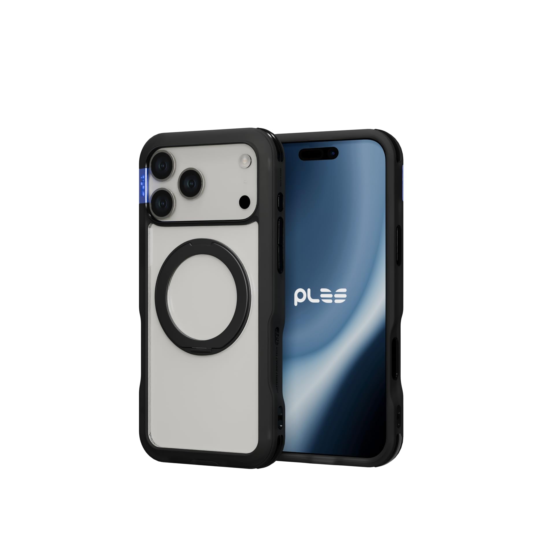 PLES iPhone 17 Pro / 18 Pr 対応 Arche ケース 韓国製 リングスタンド MagSafe対応 360°回転 キックスタンド グリップ 耐衝撃 黄変防止 グラデーションバンパー