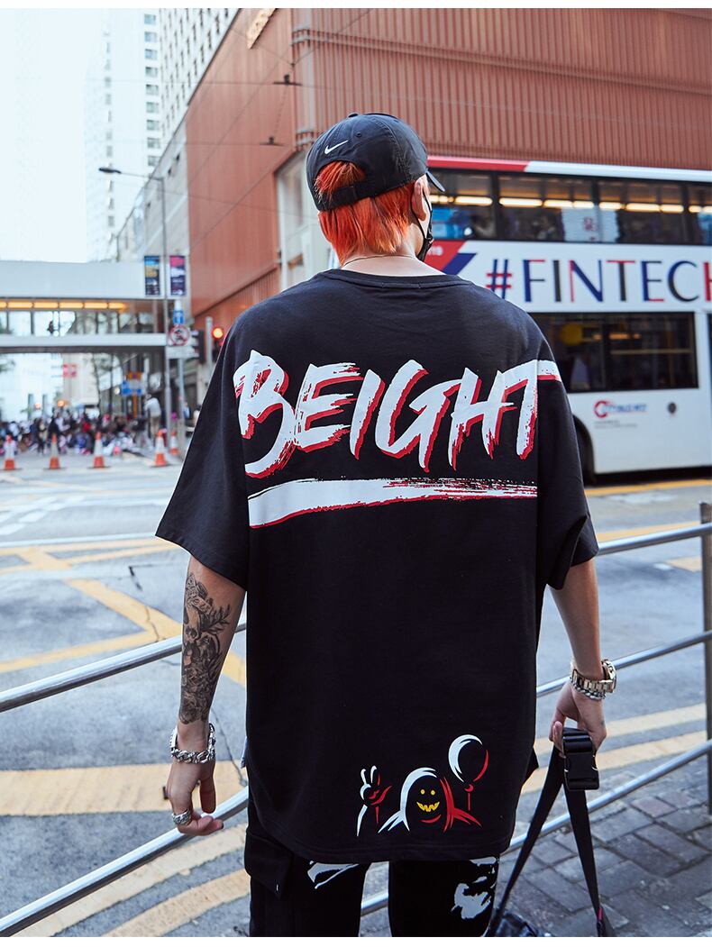 全2色 Tシャツ カットソー プリント カジュアル ストリート 