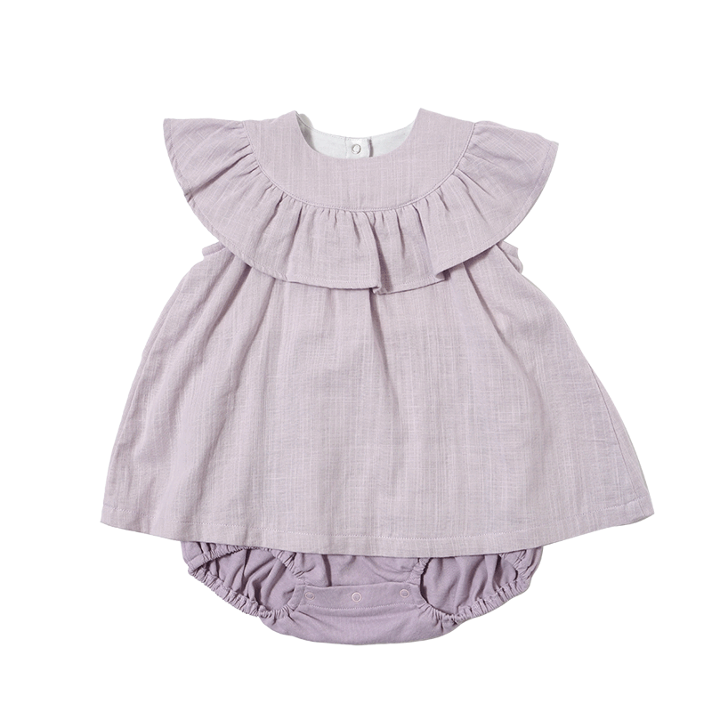 NAOMI ITO(ナオミイトウ) / フリルショートオール / ラベンダー / 70cm・80cm