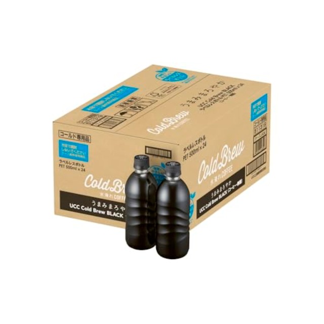 UCC Cold Brew BLACK ラベルレスボトル 500ml×24本【香料無添加】【EC品】