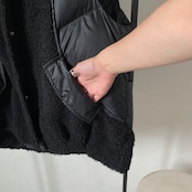【受注予約:9月下旬入荷予定】teddy mix Puffer Vest/black