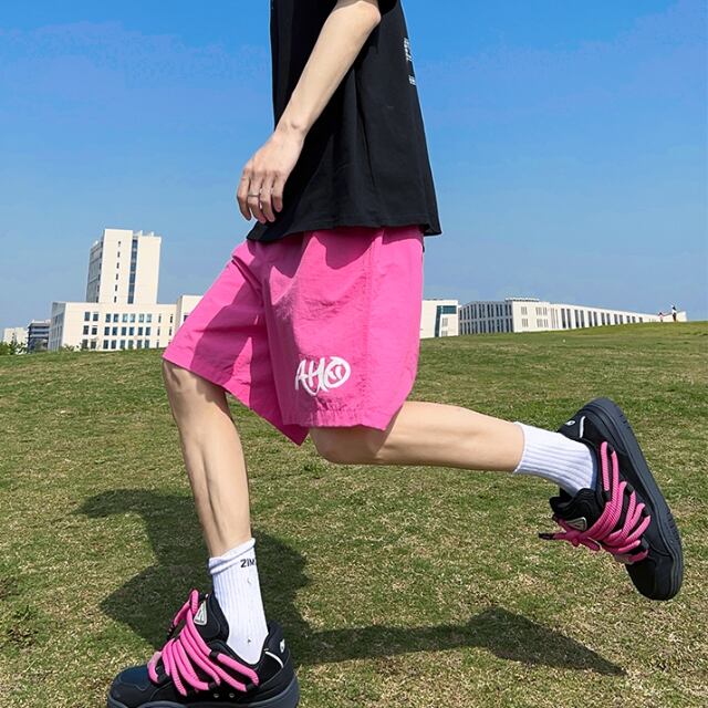 予約販売】ハーフパンツ メンズ ストリート 派手 蛍光 ネオン ダンス