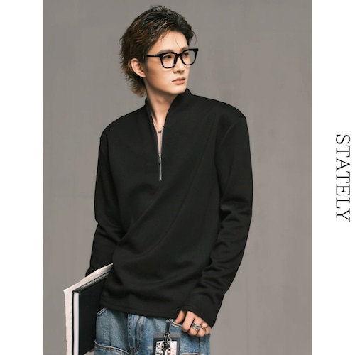 Half Zip モードトップス/2color_T225 画像