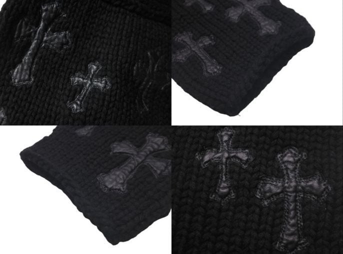 CHROME HEARTS クロムハーツ クロスパッチ カシミヤ クロップドニット