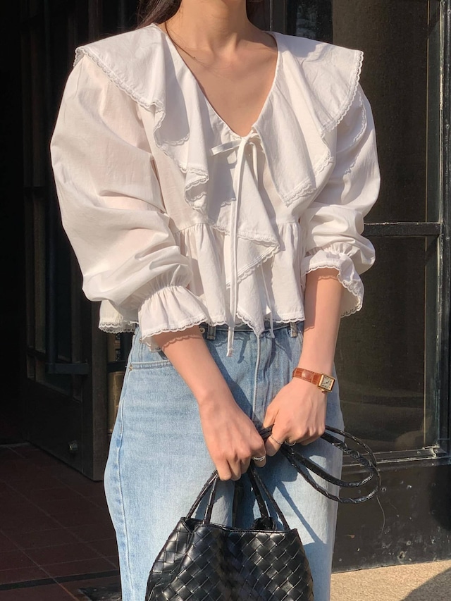 (即納)All over / Yeri-Yeri Lace Blouse