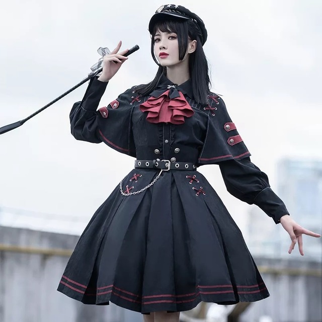お取り寄せ商品 ワンピース ドレス レディース ゴシック ロリィタ ゴスロリ ロリータ 原宿 ダーク 制服 Candy Melts