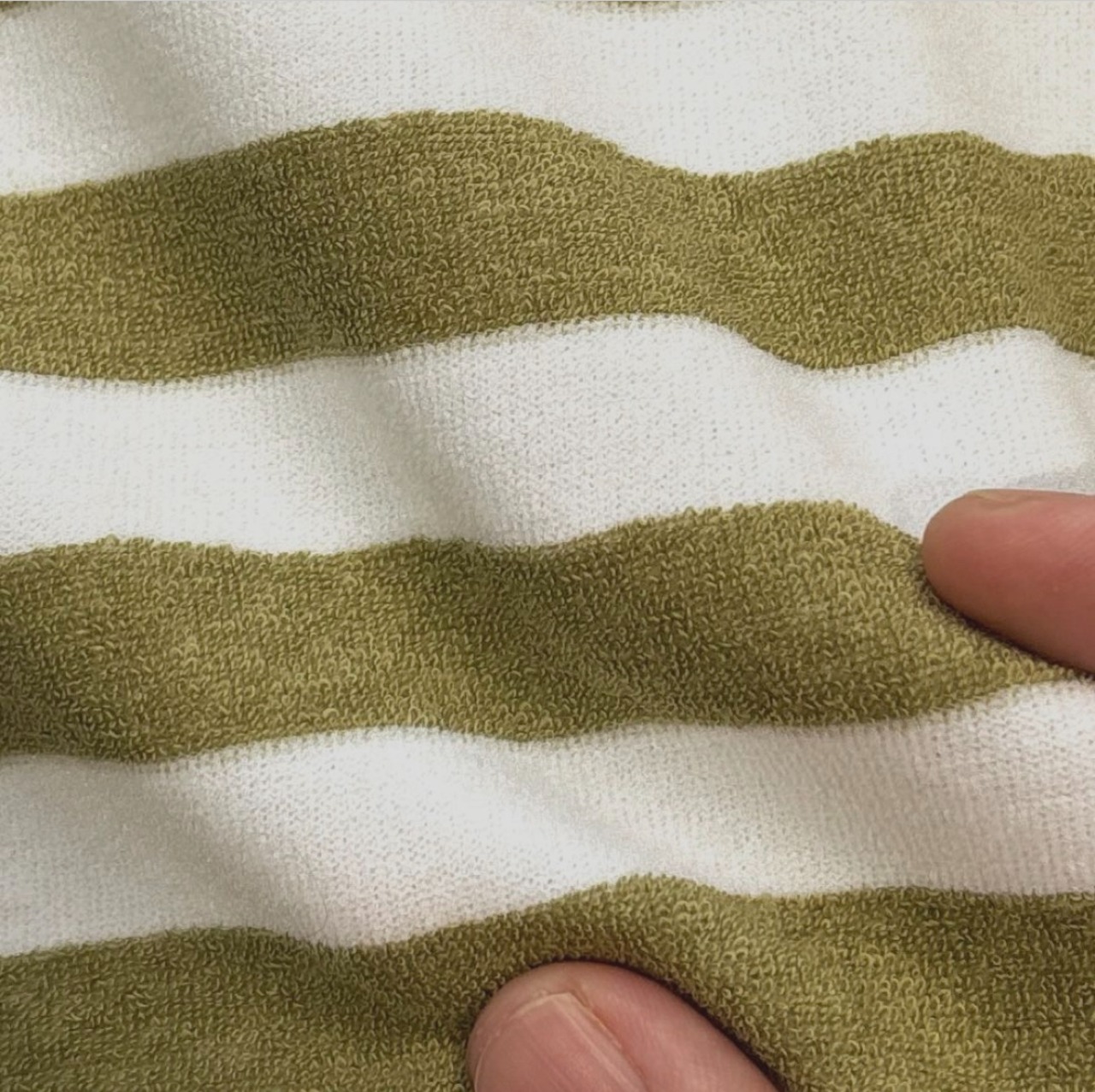 ★TB154-1◆1m◆綿ポリエステル混パイルニット生地◆ボーダー