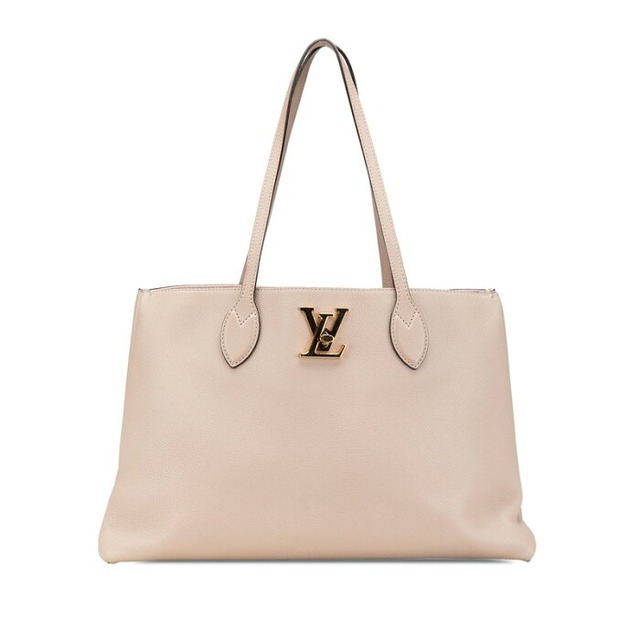 ルイ ヴィトン ロックミー ショッパー ショルダーバッグ トートバッグ M57346 グレージュ ベージュ レザー レディース LOUIS VUITTON 【中古】