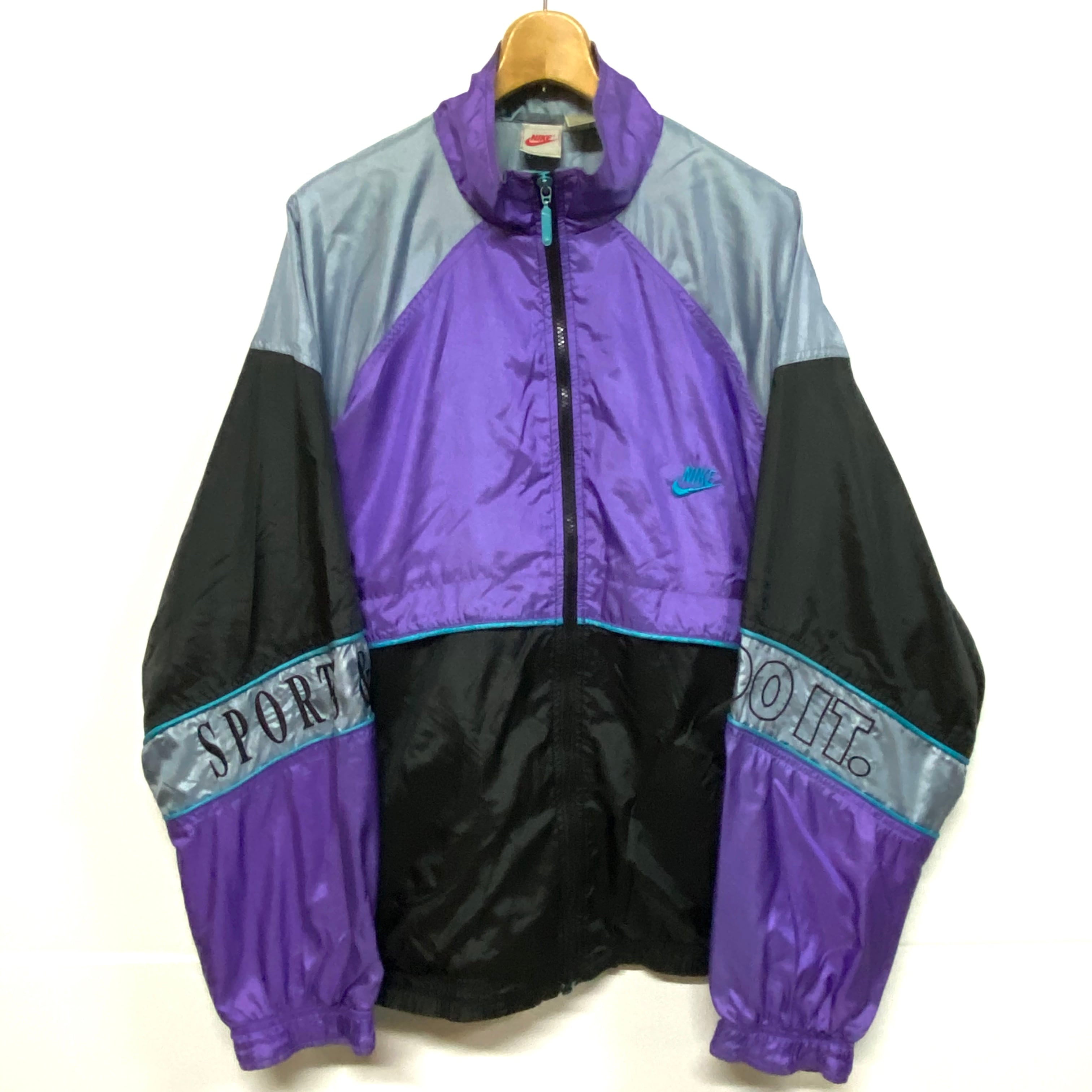 90年代 銀タグ NIKE ナイキ ナイロンジャケット メンズXL 古着 
