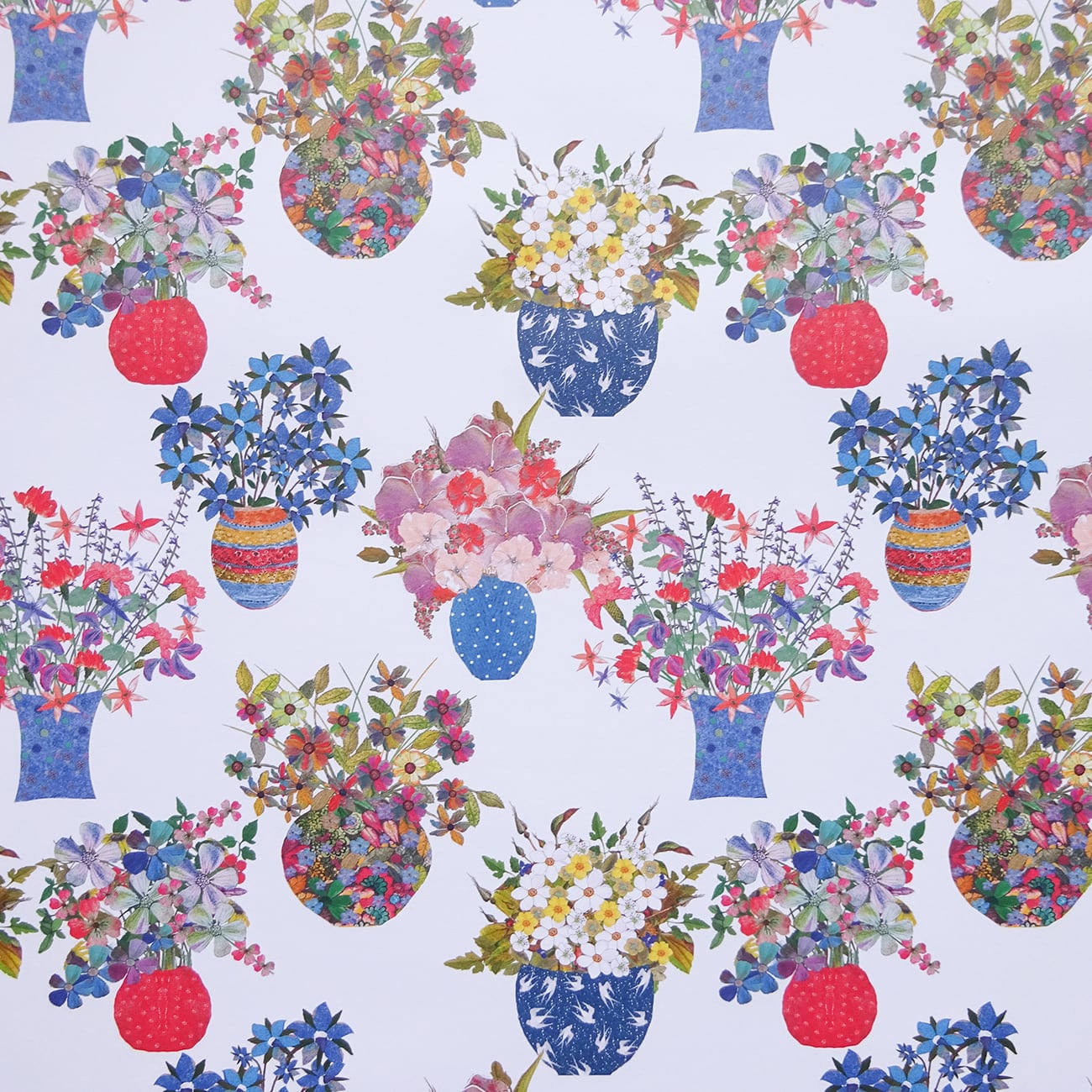 ラッピングペーパー Tatty co 英国製ペーパー Vases 約50x70cm