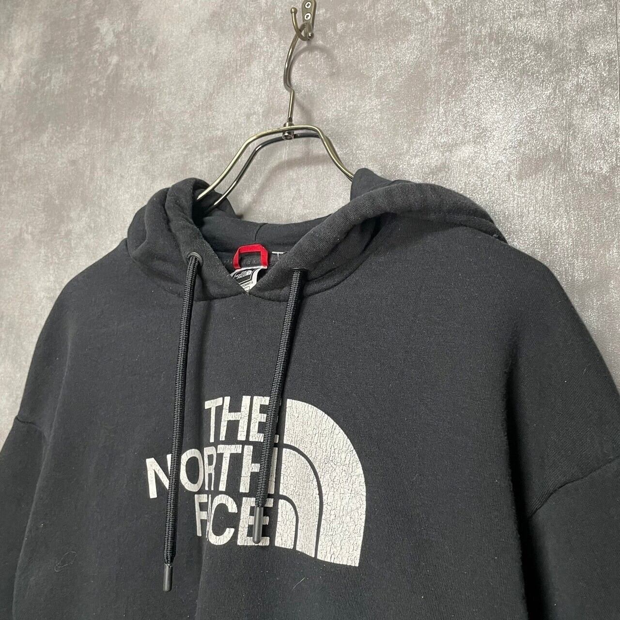 リメイク】 THE NORTH FACE 短丈パーカー M ドローコード プリント 