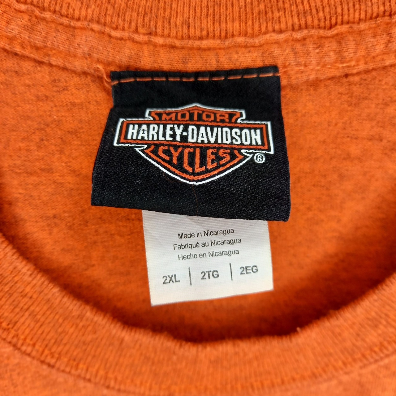 ハーレーダビットソン　クルーネック　タンクトップ　オーバーサイズ　ビッグロゴ