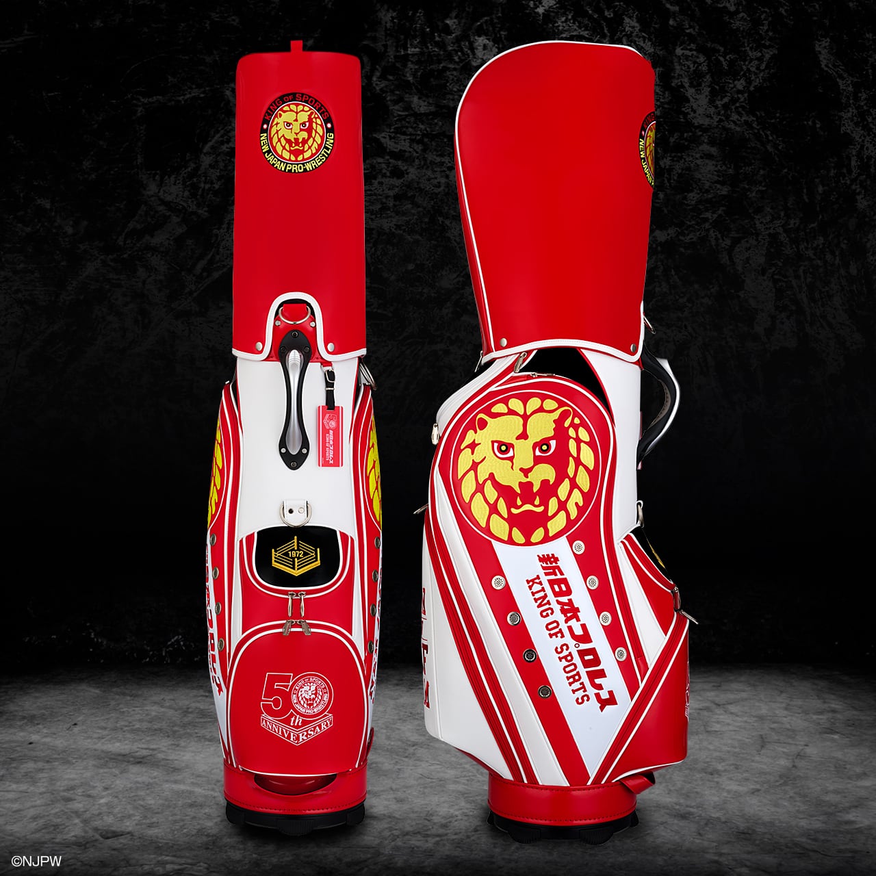 完売】新日本プロレス キャディバッグ＆ライオンヘッドカバー（セット