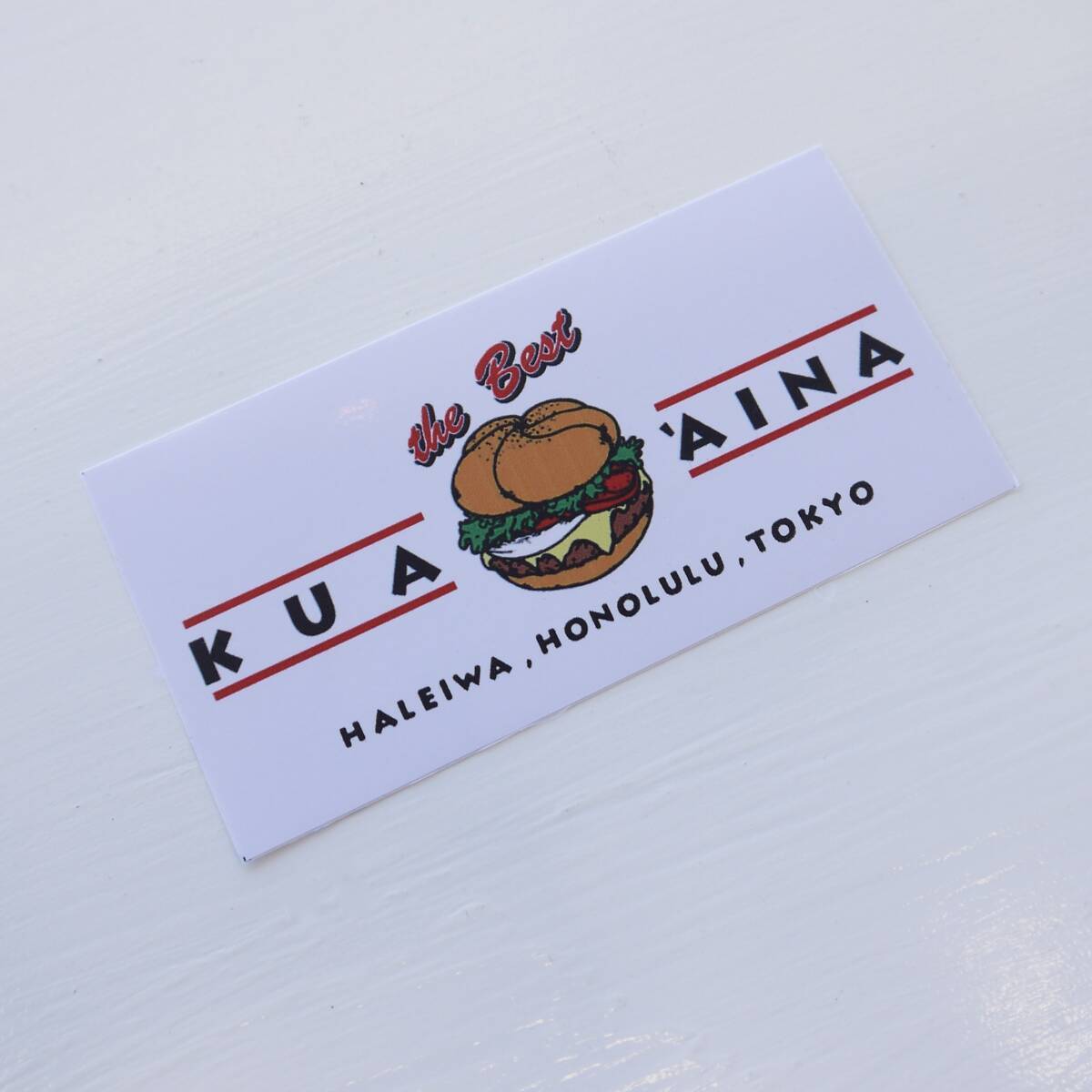 ☆ハワイ直輸入☆KUA 'AINA ステッカー／クアアイナ／ハンバーガー