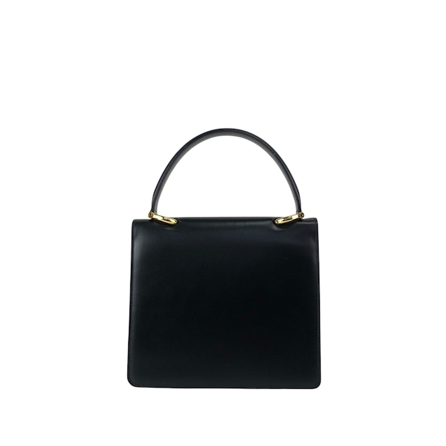 CELINE セリーヌ ハンドバッグ ブラック ガンチーニ レザー vintage ヴィンテージ オールド hkm3p8