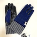 Lamb Leather × Harris Tweed Combination Glove Navy
