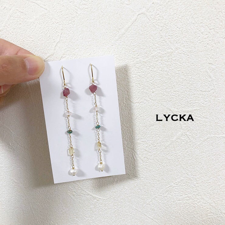 天然石mixピアス(イヤリング) | Lycka