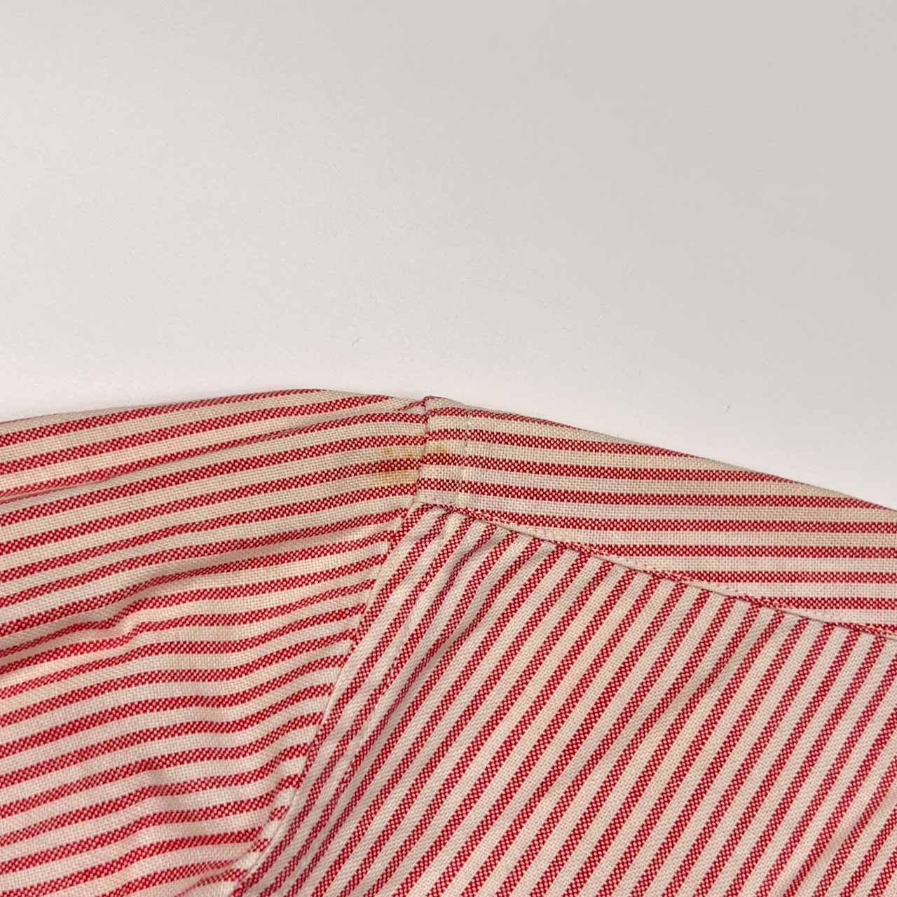 レア!!ビンテージ◆当時物◆ VAN JAC ヴァン ジャケット ストライプ オックスフォード BD ボタンダウン ハーフボタン 半袖シャツ 38/ピンク×ホワイト系 メンズ