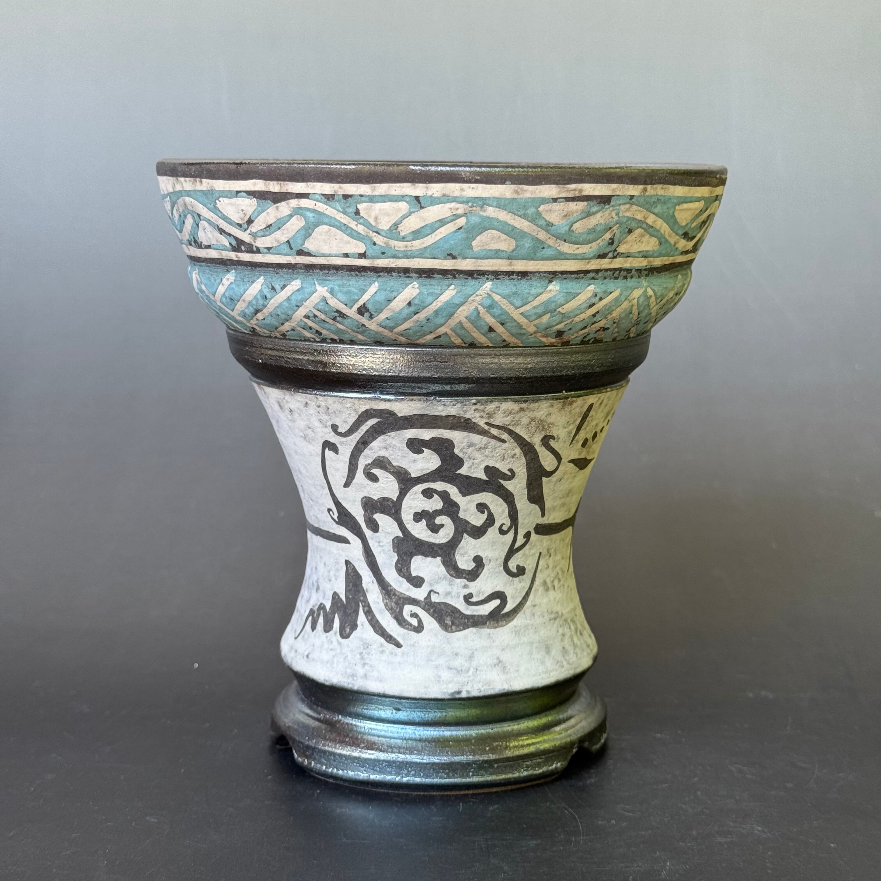 ターコイズ三角鉢(黒) | 矢津田陶房 Ys,ceramic art