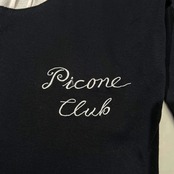 PICONE CLUB ピッコーネ タック 長袖シャツ ポロシャツ 1 /ブラック×ホワイト/レディース