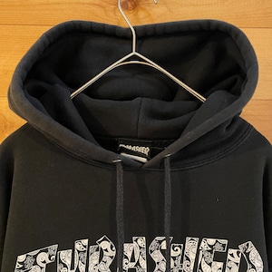 【THRASHER】ロゴ プリント スウェット パーカー ペイズリー スラッシャー M US古着