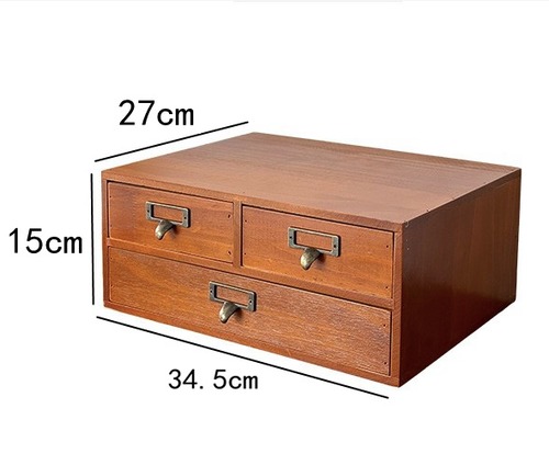 ミニチェスト 卓上 木製 レターケース 書類ケース 引き出し 北欧 おしゃれ 3段 デスクトレー レタートレー 書類 収納 収納ケース 収納ボックス 小物入れ ブラウン ライトブラウン