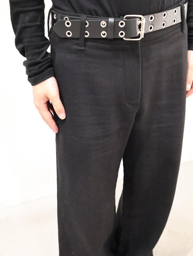 【ANN DEMEULEMEESTER】straight wool linen slacks