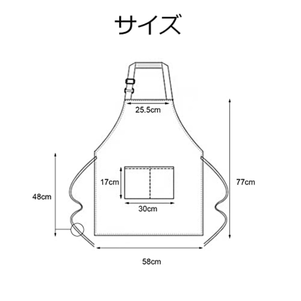 [ZIRAIFEN] エプロン 首掛け おしゃれ 男女兼用 調節可能 大容量ポケット付き 汚れにくい シワ防止 キッチン ダイニングルーム コーヒーショップ 家事に最適 (ブラック)
