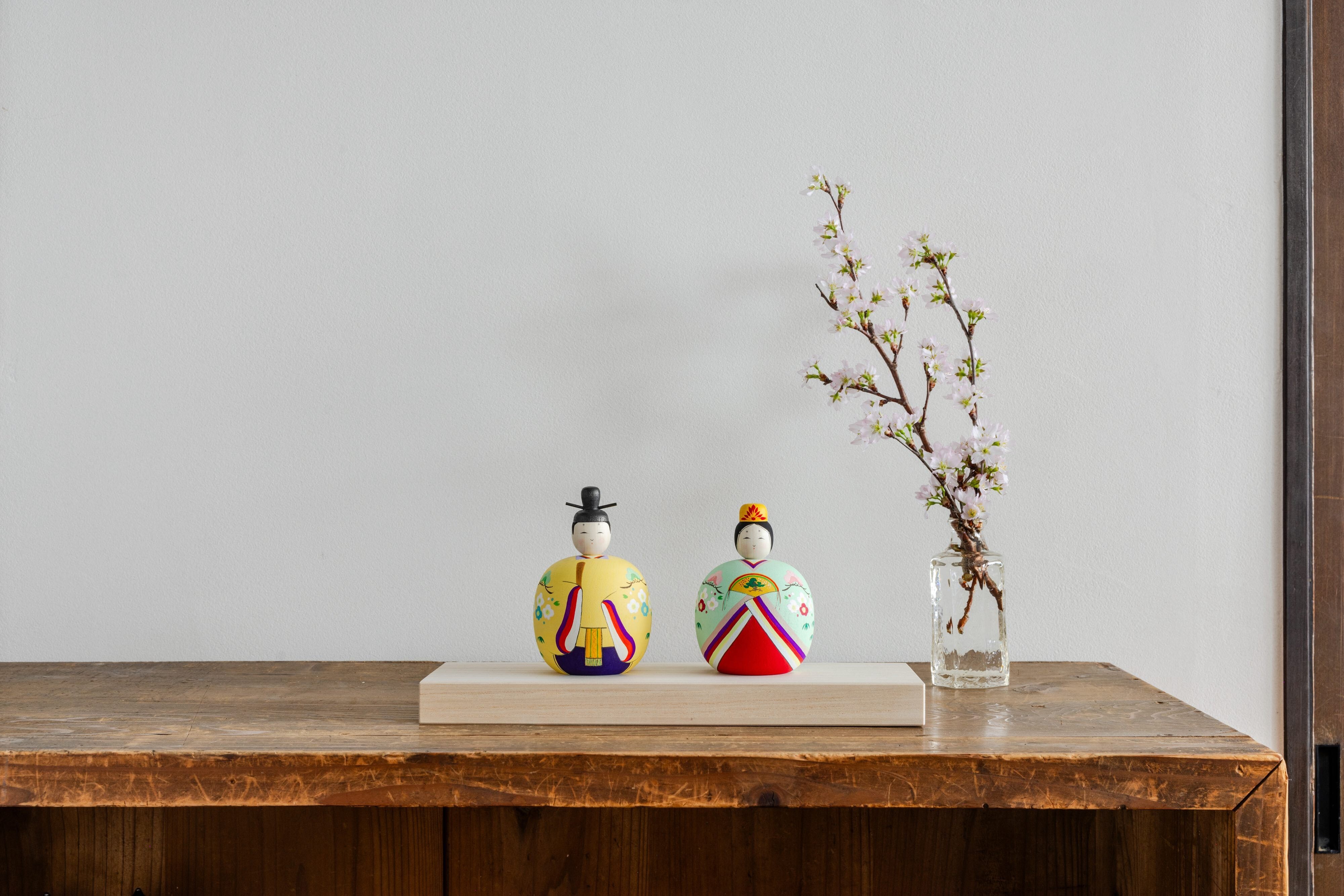 桜井こけしのひいな】座雛 こけし模様 | koshiki shop