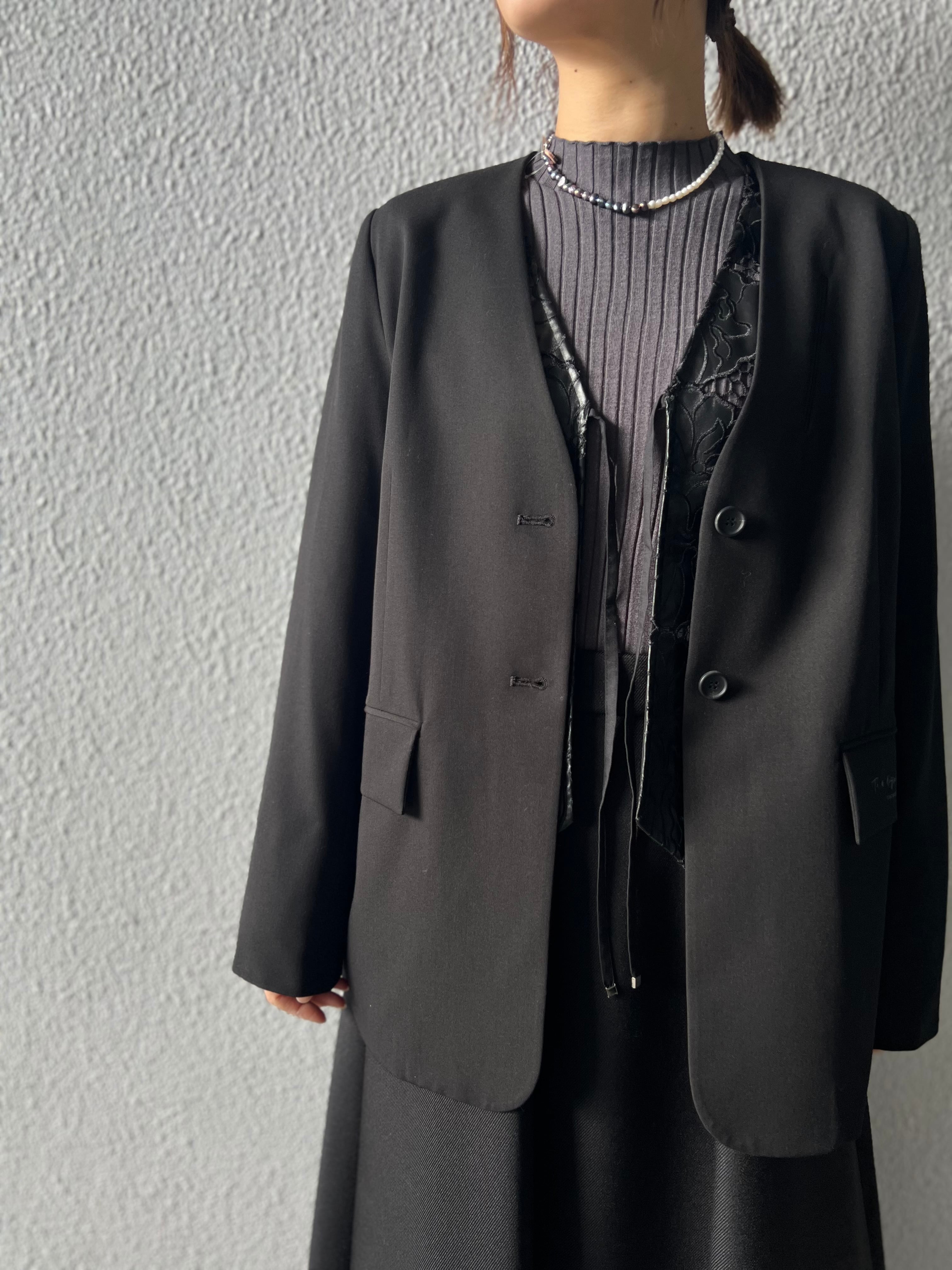 【SELECT】フェイクレザーレースジレ　21-0207