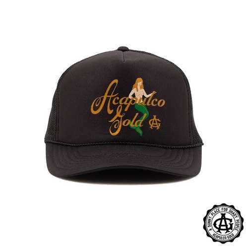 【ACAPULCO GOLD/アカプルコ ゴールド】MERMAID TRUCKER CAP / BLACK