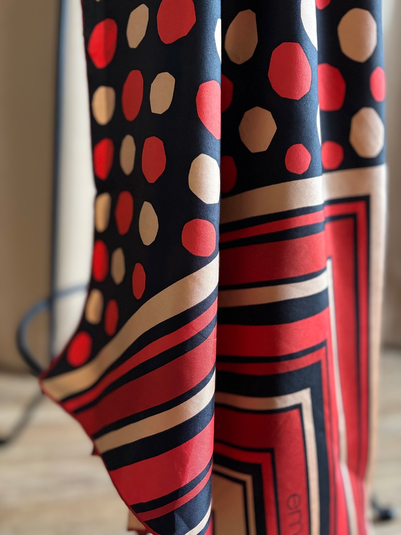 polka dot rétro silk scarf-5151-8