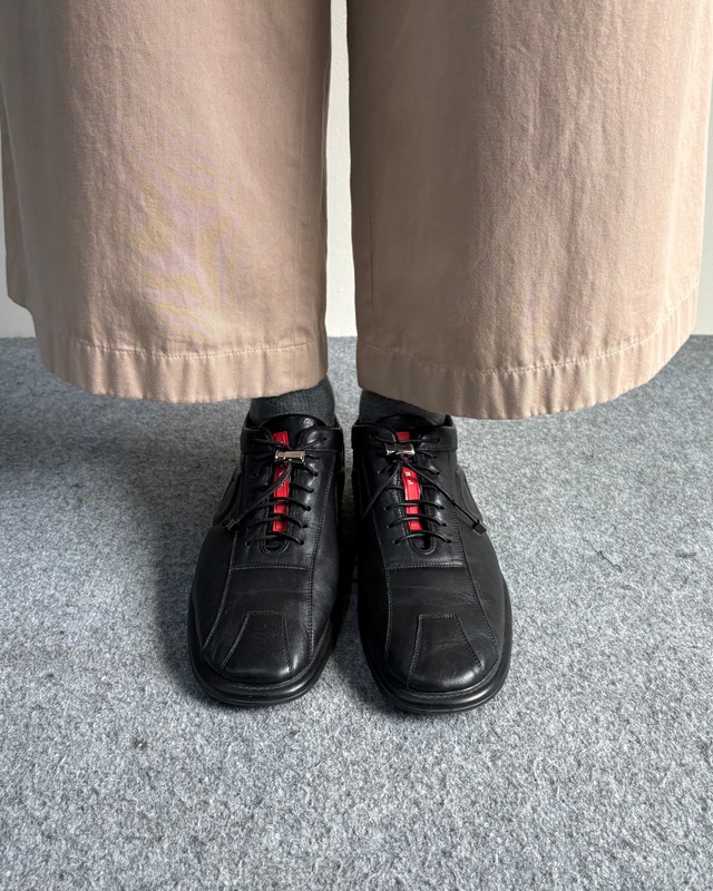 【PRADA SPORT】flat leather sneaker