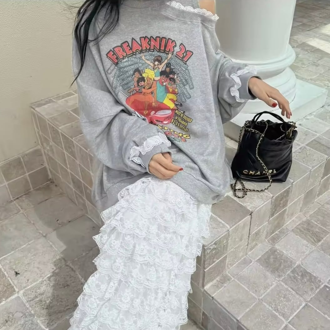 ワンショルルーズスエット