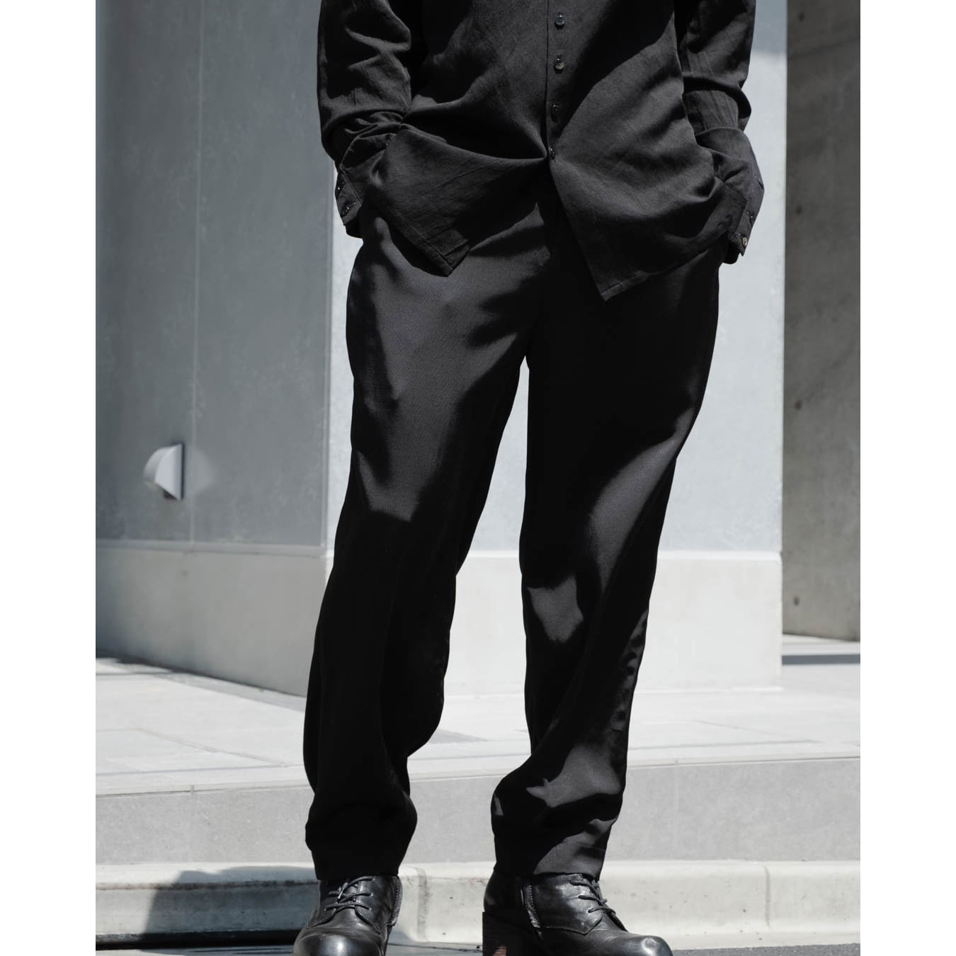 kujaku] (クジャク) P-319 hem tuck easy pants | Clique Tokyo