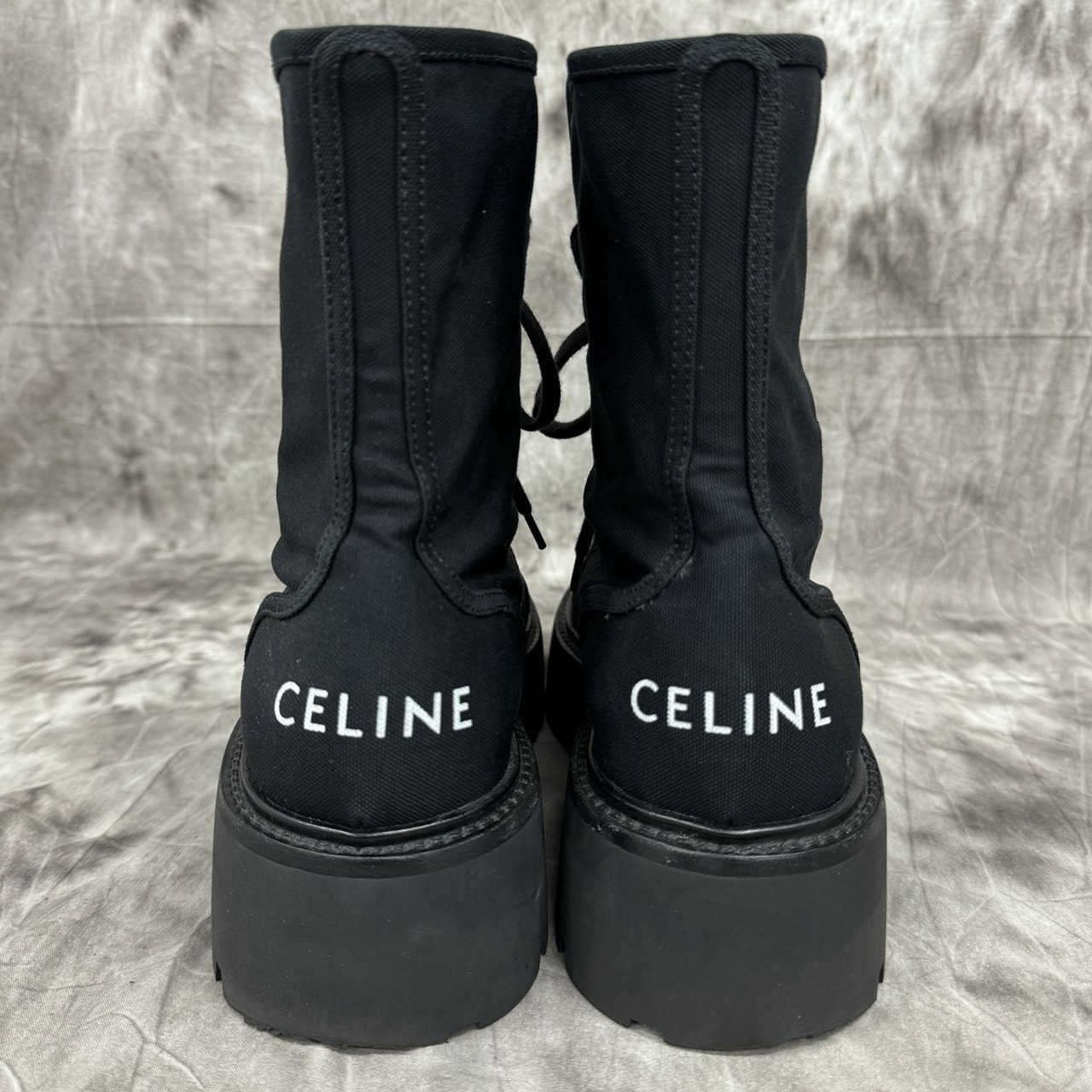 新品 長い CELINE セリーヌ バルキー ジップドブーツ カーフスキン 