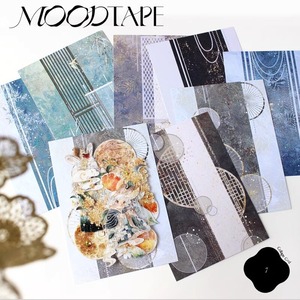 中国風パール紙コラージュ用カードセット　8種16枚入り【MOODTAPE】[MD-02]