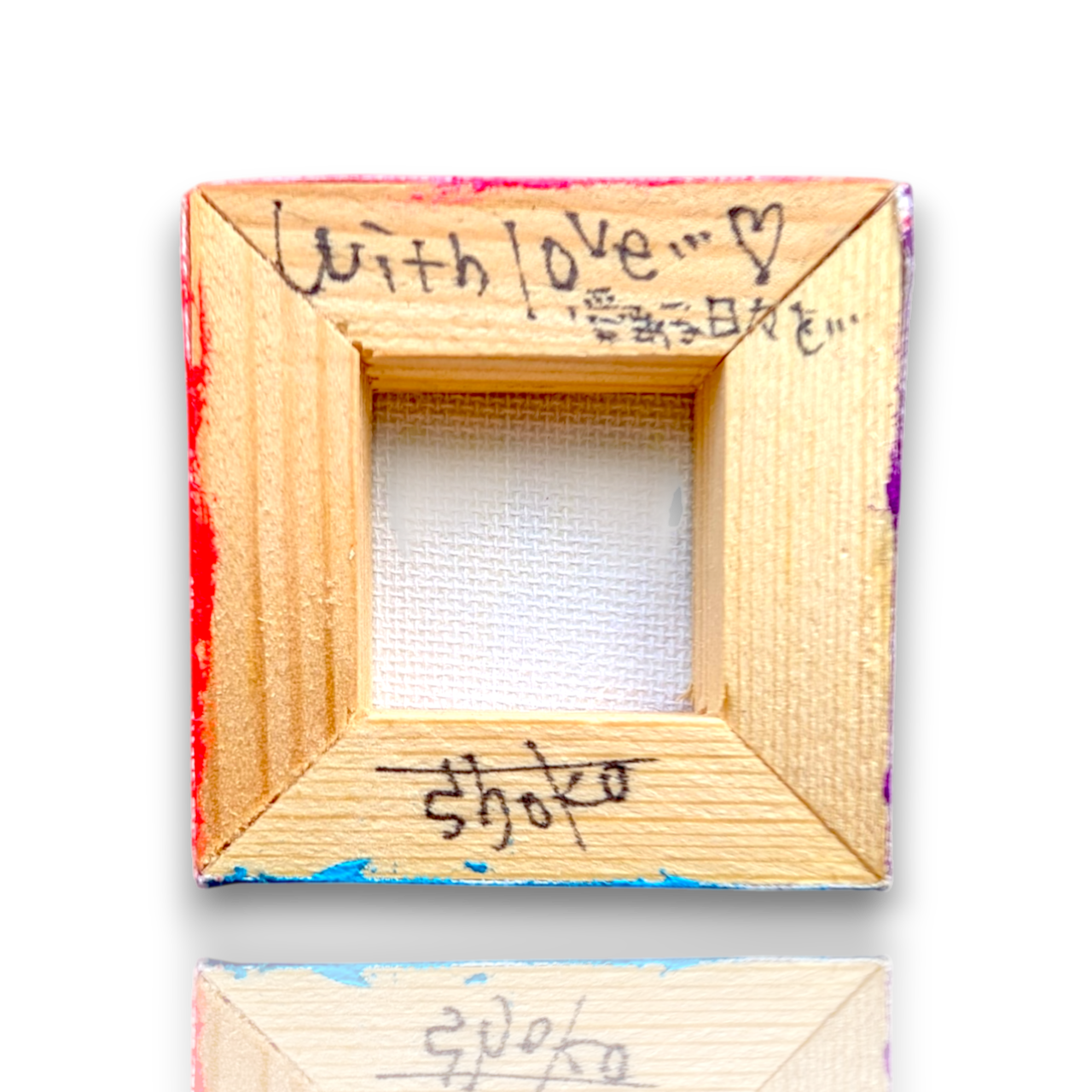 【pipi手書きミニキャンバス ミニイーゼル付き With love...♡愛ある日々を...】