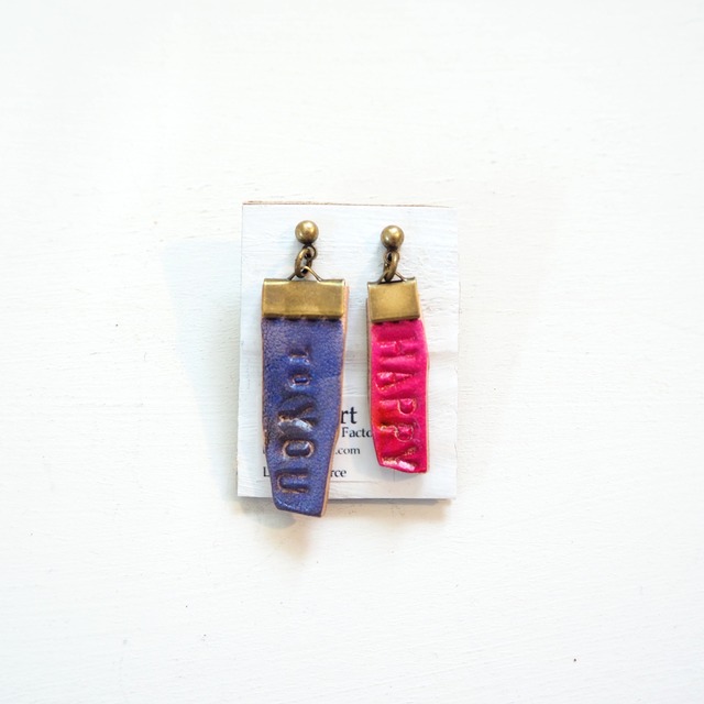 カラフルピアス　purple×pink　Lep-cl