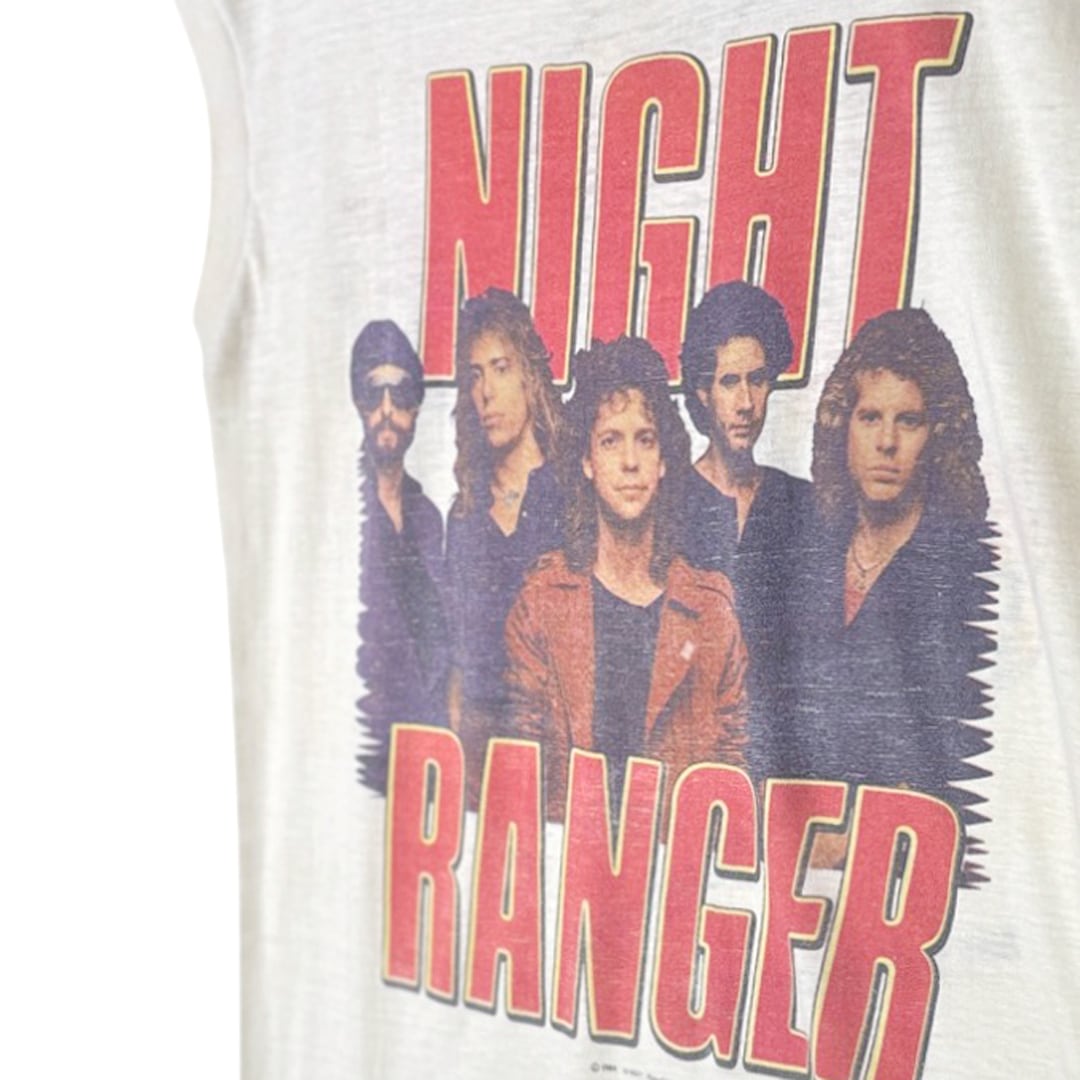 80s ナイトレンジャー ヴィンテージTシャツ ノースリーブ ミッドナイト