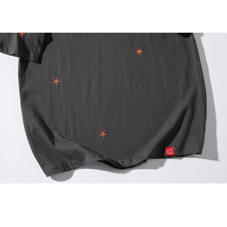 ★EMBROIDERED ROUND NECK T-SHIRT(unisex)☝　　　07131