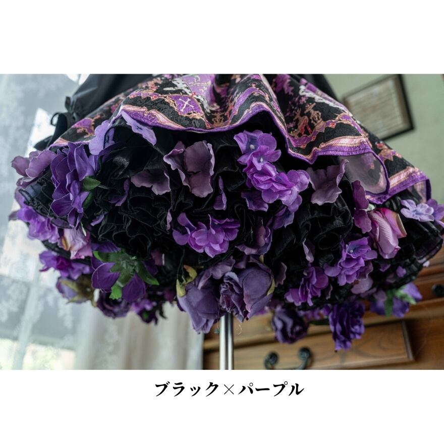 甘ロリ フラワーパニエ ゴージャス×ふんわり 着丈45cm｜WithU