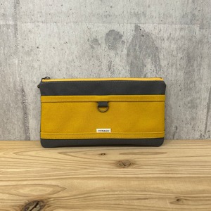 ▼Mulch Wallet pouch 【アスファルトグレー×イチョウ】