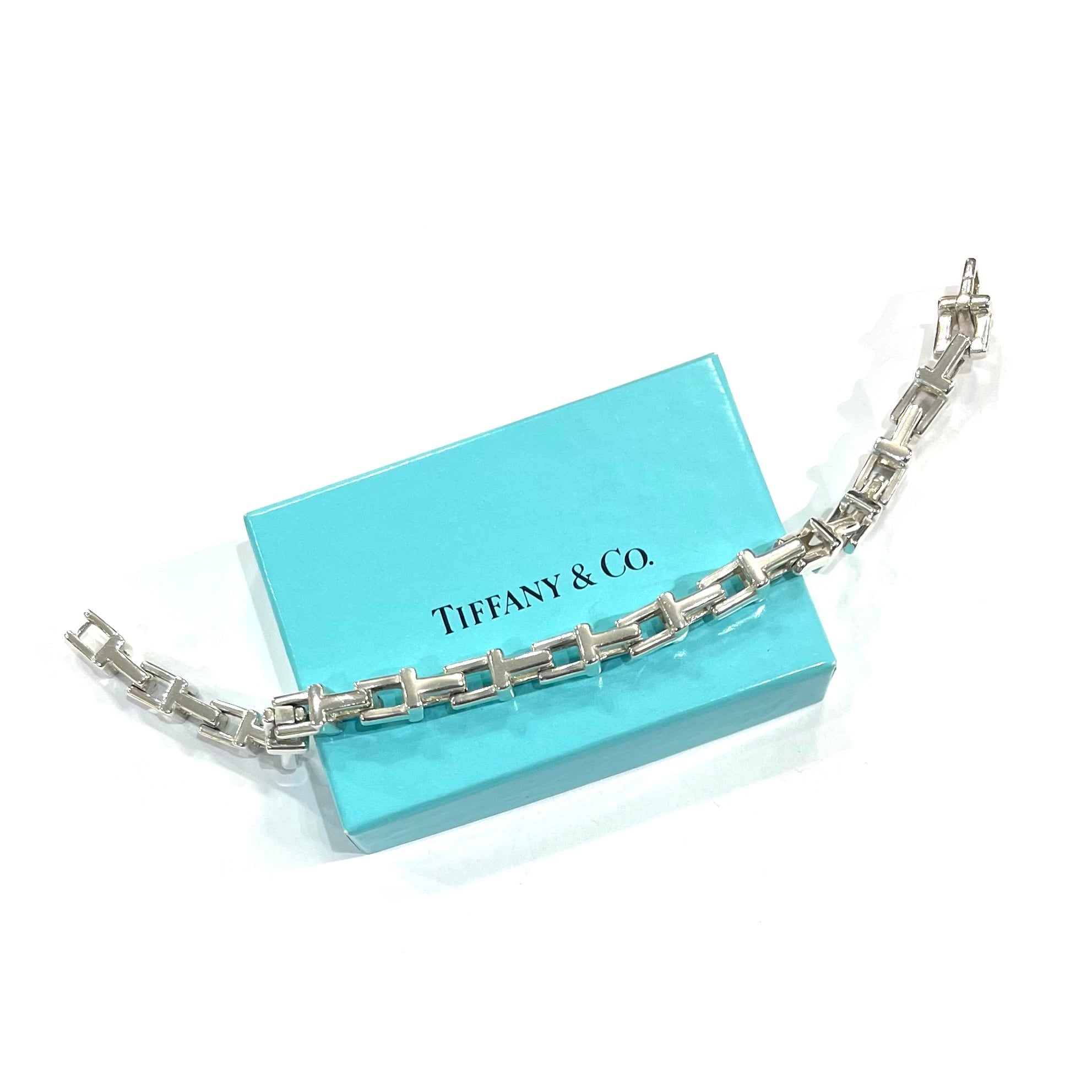 G*L様 希少 Tiffany & Co. シルバーブレスレット 1999年製 激レア【TIFFANY&CO. 】2616 ボリューム 重厚感Tモチーフ リンク