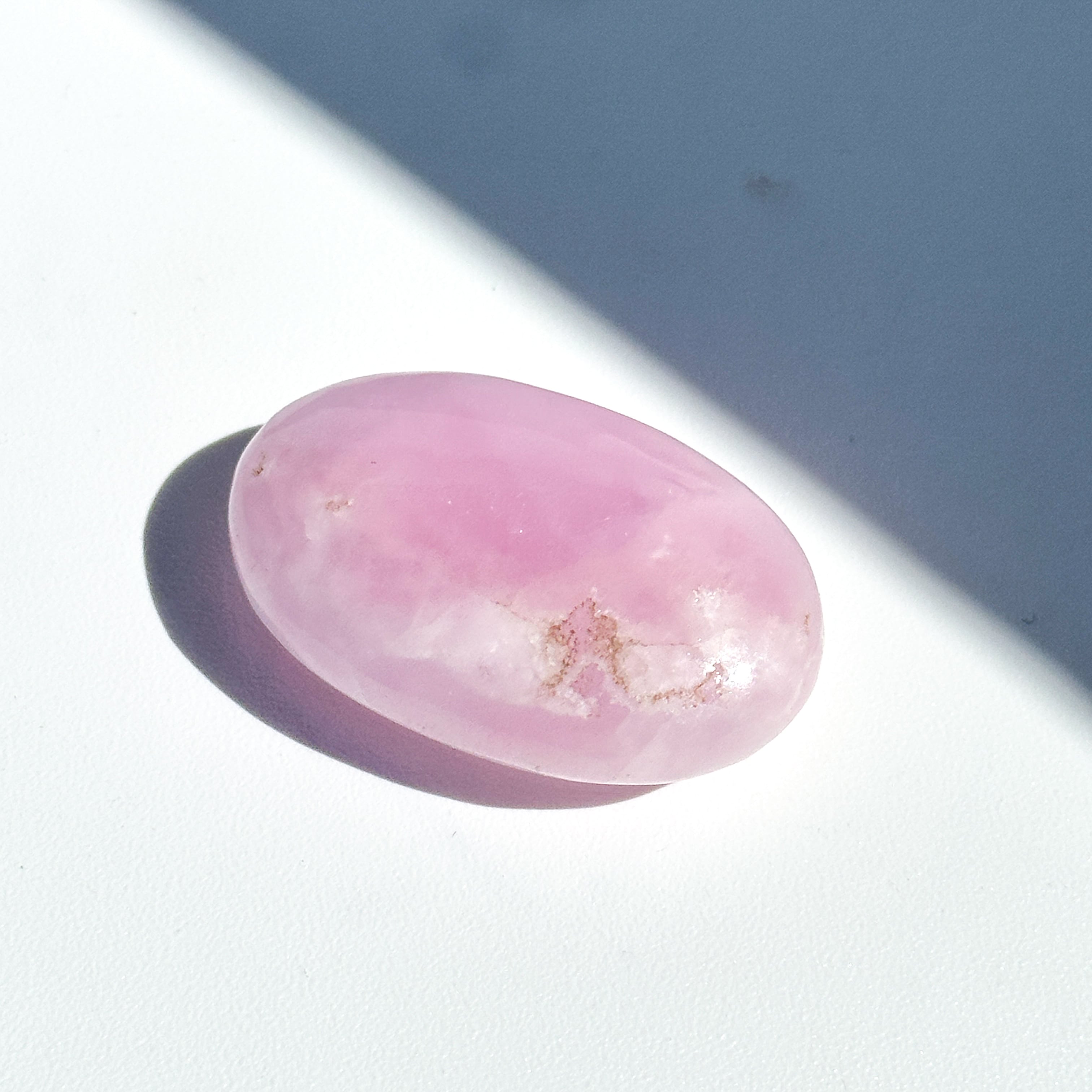 高品質】ピンクアラゴナイト パームストーン 92◇ Pink Aragonite Palm