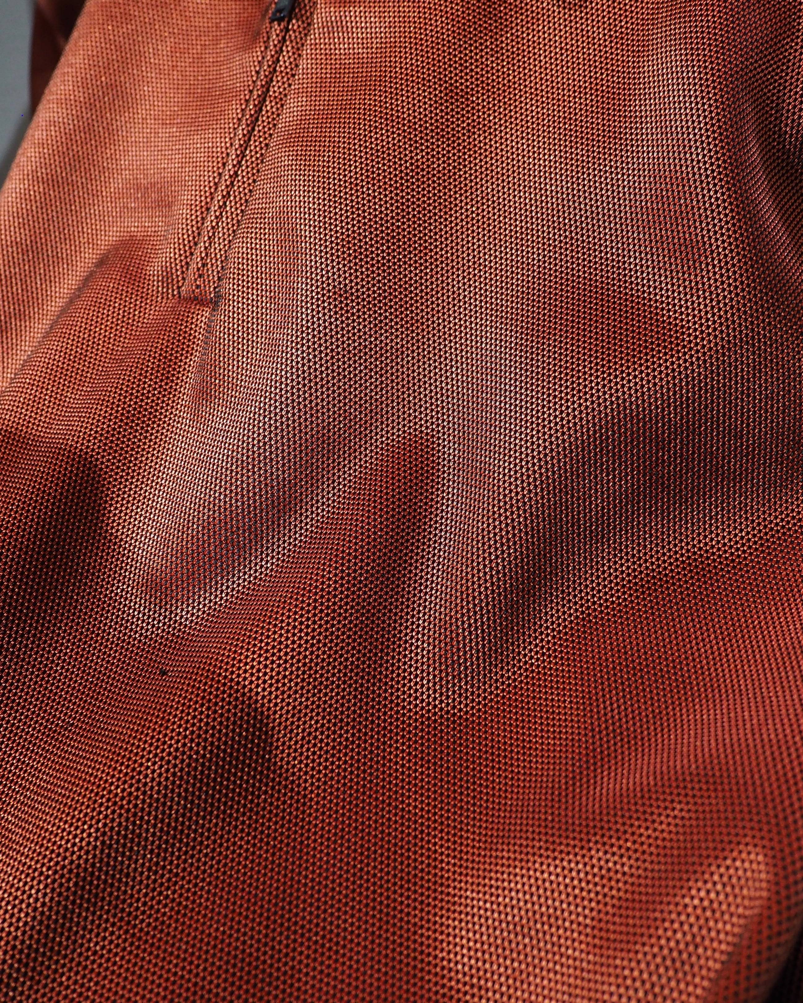 1990s " Paul Smith " Glossy Blood Orange color vintage Half zip SS Polo shirt