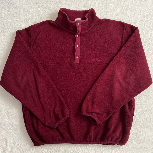 L.L.BEANフリース 80s 筆記体 スナップT vintage USA製 L L Bean 