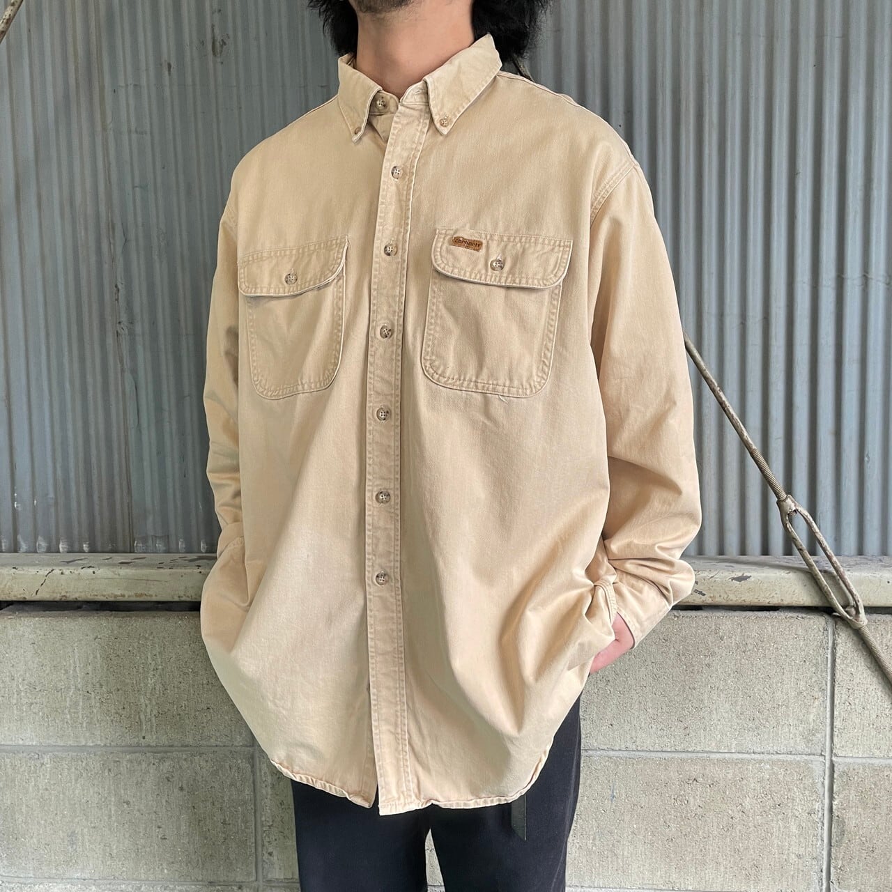 カーハート Carhartt 長袖 ボタンダウンシャツ メンズXL /eaa378008