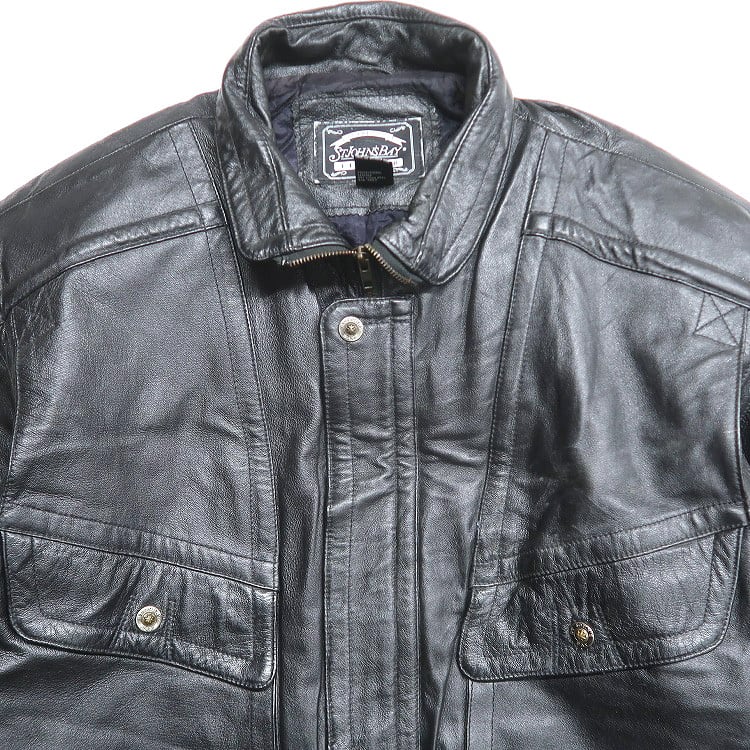 90s セントジョンズベイ レザージャケット ブルゾン ブラック XL 楽天市場】90年代 ST.JOHN'S BAY セントジョンズベイ レザージャケット